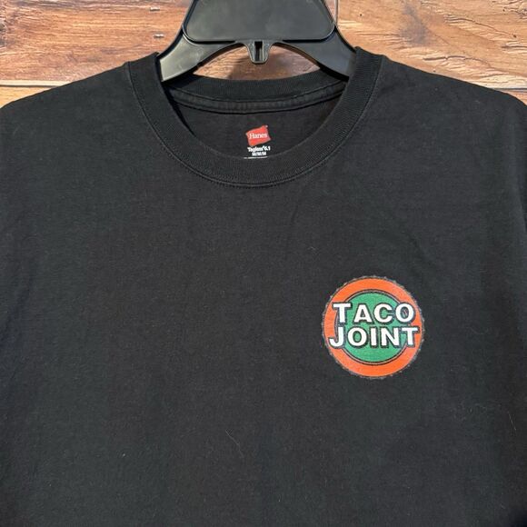 Taco Joint T-Shirt Medium Black Double Sided Short Sleeve Flying Wings Texas - Picture 3 of 7
